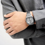 D1 Milano Square Gray Dial Grey Steel Strap Watch for Men - D1-SQBJ11 Authentic Buy Shop Now