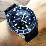 Seiko 5 Sports Automatic SKX Blue Dial Blue NATO Strap Watch For Men - SRPD51K2 Authentic Buy Shop Now