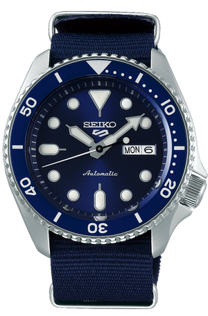 Seiko 5 Sports Automatic SKX Blue Dial Blue NATO Strap Watch For Men - SRPD51K2 Authentic Buy Shop Now