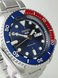 Seiko 5 Sports Automatic Blue Dial Silver Steel Strap Watch For Men - SRPD53K1 Authentic Buy Shop Now