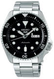 Seiko 5 Sports Automatic Black Dial Silver Steel Strap Watch For Men - SRPD57K1 Authentic Buy Shop Now