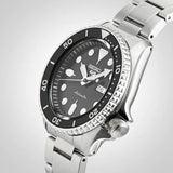 Seiko 5 Sports Automatic Day Date Black Dial Silver Steel Strap Watch for Men - SRPD55K1 Authentic Buy Shop Now