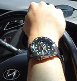 Seiko 5 Sports SKX Automatic Black Dial Black Leather Strap Watch for Men - SRPD55K2 Authentic Buy Shop Now