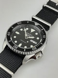 Seiko 5 Sports SKX Automatic Black Dial Black NATO Strap Watch For Men - SRPD55K3 Authentic Buy Shop Now