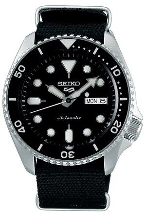 Seiko 5 Sports SKX Automatic Black Dial Black NATO Strap Watch For Men - SRPD55K3 Authentic Buy Shop Now