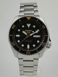 Seiko 5 Sports Automatic Black Dial Silver Steel Strap Watch For Men - SRPD57K1 Authentic Buy Shop Now