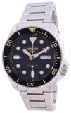 Seiko 5 Sports Automatic Black Dial Silver Steel Strap Watch For Men - SRPD57K1 Authentic Buy Shop Now