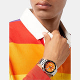 Seiko 5 Sports Automatic Orange Dial Silver Steel Strap Watch For Men - SRPD59K1 Authentic Buy Shop Now