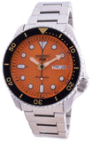 Seiko 5 Sports Automatic Orange Dial Silver Steel Strap Watch For Men - SRPD59K1 Authentic Buy Shop Now