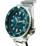 Seiko 5 Sports Automatic Green Dial Silver Steel Strap Watch For Men - SRPD61K1 Authentic Buy Shop Now