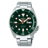 Seiko 5 Sports Automatic Analog Green Dial Silver Steel Strap Watch For Men - SRPD63K1 Authentic Buy Shop Now
