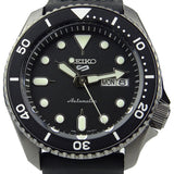 Seiko 5 Sport Automatic Black Dial Black Silicone Strap Watch For Men - SRPD65K3 Authentic Buy Shop Now