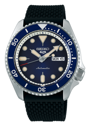 Seiko 5 Sports SKX Automatic Blue Dial Blue Silicone Strap Watch for Men - SRPD71K2 Authentic Buy Shop Now