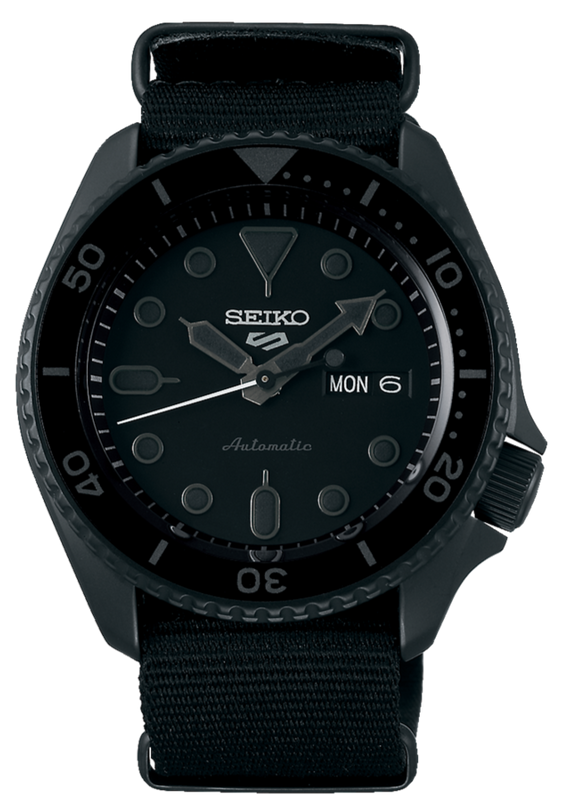 Seiko 5 Sports Automatic Black Dial Black NATO Strap Watch For Men - SRPD79K1 Authentic Buy Shop Now
