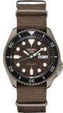 Seiko 5 Sport Automatic Brown Dial Brown Nylon Strap Watch For Men - SRPD85K1 Authentic Buy Shop Now