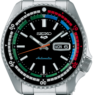 Seiko 5 Sports SKX Series Regatta Timer Retro Blue Dial Silver Steel Strap Watch For Men - SRPK13K1 Authentic Buy Shop Now