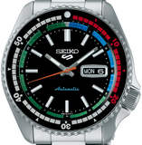 Seiko 5 Sports SKX Series Regatta Timer Retro Blue Dial Silver Steel Strap Watch For Men - SRPK13K1 Authentic Buy Shop Now