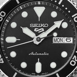 Seiko 5 Sports SKX Automatic Black Dial Silver Steel Strap Watch For Men - SRPK29K1 Authentic Buy Shop Now