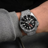 Seiko 5 Sports Automatic GMT Black Dial Silver Steel Strap Watch For Men - SSK001K1 Authentic Buy Shop Now