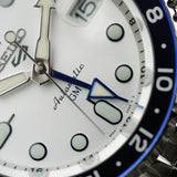 Seiko 5 Sports SKX GMT Automatic Sky Blue Dial Silver Steel Strap Watch For Men - SSK033K1 Authentic Buy Shop Now