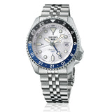 Seiko 5 Sports SKX GMT Automatic Sky Blue Dial Silver Steel Strap Watch For Men - SSK033K1 Authentic Buy Shop Now