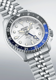 Seiko 5 Sports SKX GMT Automatic Sky Blue Dial Silver Steel Strap Watch For Men - SSK033K1 Authentic Buy Shop Now