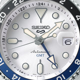 Seiko 5 Sports SKX GMT Automatic Sky Blue Dial Silver Steel Strap Watch For Men - SSK033K1 Authentic Buy Shop Now