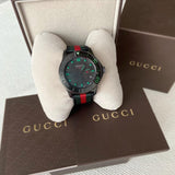 Gucci G Timeless Sport Black Dial Two Tone NATO Strap Watch For Men - YA126229 Authentic Buy Shop Now