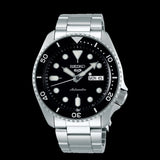 Seiko 5 Sports Automatic Day Date Black Dial Silver Steel Strap Watch for Men - SRPD55K1 Authentic Buy Shop Now
