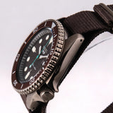 Seiko 5 Sport Automatic Brown Dial Brown Nylon Strap Watch For Men - SRPD85K1 Authentic Buy Shop Now