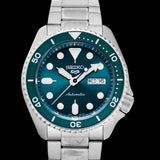 Seiko 5 Sports Automatic Green Dial Silver Steel Strap Watch For Men - SRPD61K1 Authentic Buy Shop Now