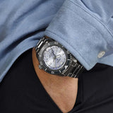 Seiko Prospex Limited Edition Automatic GMT Glacier Blue Dial Silver Steel Strap Watch For Men - SPB385J1 Authentic Buy Shop Now