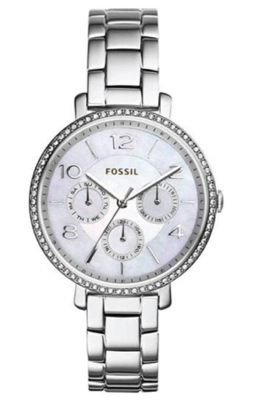 Fossil Jacqueline Multi-Function Mother of Pearl Dial Silver Steel Strap Watch for Women - ES3755 Authentic Buy Shop Now