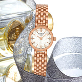 Tissot Lovely Mother of Pearl Dial Rose Gold Steel Strap Watch for Women - T140.009.33.111.00 Authentic Buy Shop Now