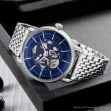 Emporio Armani Aviator Multifunction Blue Dial Silver Mesh Bracelet Watch For Men - AR60024 Authentic Buy Shop Now