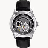 Bulova BVA Classic Automatic Silver Dial Black Leather Strap Watch for Men - 96A135 Authentic Buy Shop Now