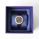 Swarovski Crystal Frost Black Dial Black Leather Strap Watch for Women - 5484058 Authentic Buy Shop Now