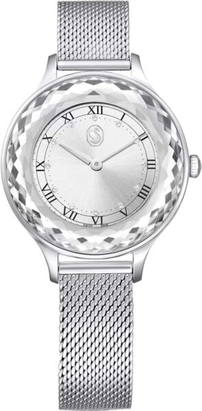 Swarovski Octea Nova Silver Dial Silver Mesh Strap Watch for Women - 5650039 Authentic Buy Shop Now