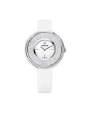 Swarovski Crystalline Pure White Dial White Leather Strap Watch for Women - 5275046 Authentic Buy Shop Now