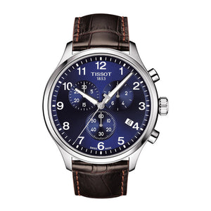 Tissot Chrono XL Classic Blue Dial Brown Leather Strap Watch For Men - T116.617.16.047.00 Authentic Buy Shop Now
