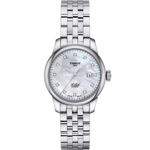 Tissot Le Locle Automatic Diamonds Mother of Pearl Dial Silver Steel Strap Watch For Women - T006.207.11.116.00 Authentic Buy Shop Now