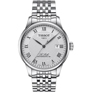 Tissot Le Locle Powermatic 80 Silver Dal Silver Steel Strap Watch For Men - T006.407.11.033.00 Authentic Buy Shop Now