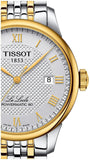 Tissot T Classic Le Locle Powermatic 80 Silver Dial Two Tone Steel Strap Watch For Men - T0064072203301 Authentic Buy Shop Now
