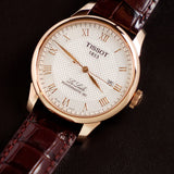 Tissot Le Locle Powermatic 80 Silver Dial Brown Leather Strap Watch For Men - T006.407.36.033.00 Authentic Buy Shop Now