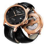 Tissot Le Locle Chronometer Black Dial Black Leather Strap Watch For Men - T006.408.36.057.00 Authentic Buy Shop Now