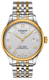 Tissot T Classic Le Locle Powermatic 80 Silver Dial Two Tone Steel Strap Watch For Men - T0064072203301 Authentic Buy Shop Now
