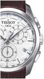Tissot Couturier Chronograph White Dial Brown Leather Strap Watch For Men - T035.617.16.031.00 Authentic Buy Shop Now