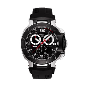 Tissot T Race Chronograph Black Dial Black Rubber Strap Watch for Men - T048.417.27.057.00 Authentic Buy Shop Now