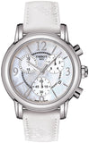 Tissot Dressport Chronograph Mother of Pearl Dial White Leather Strap Watch for Women - T050.217.17.117.00 Authentic Buy Shop Now