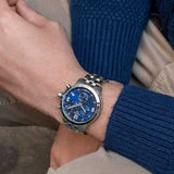 Tissot PRC 200 Chronograph Blue Dial Silver Steel Strap Watch For Men - T055.417.11.047.00 Authentic Buy Shop Now